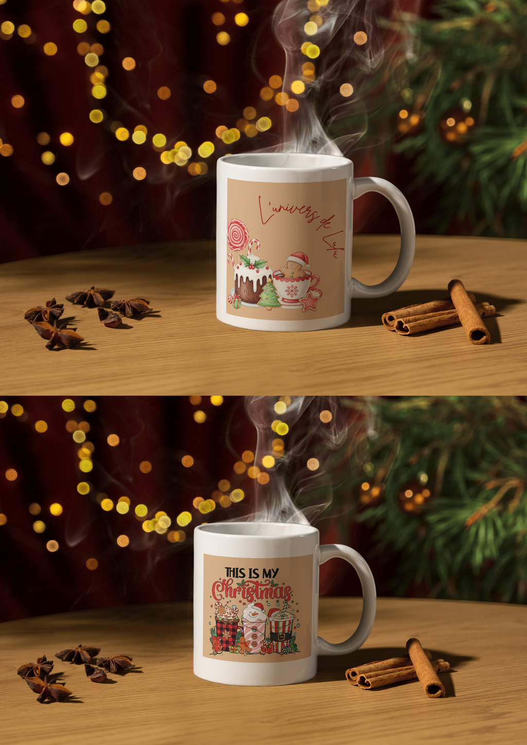 Le mug personnalisé qui sent bon Noël et les biscuits tout juste sortis du four !