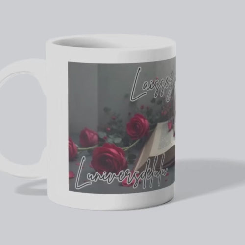 Mug Dark Romance – Tête de Mort & Roses Rouges • “Laissez-moi lire en paix” • Tasse personnalisable